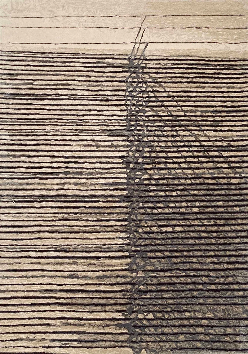 Tapis Pleats gris rocaille