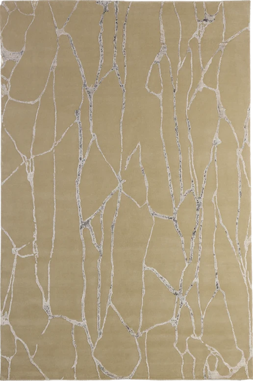 Tapis Craquel gris creme