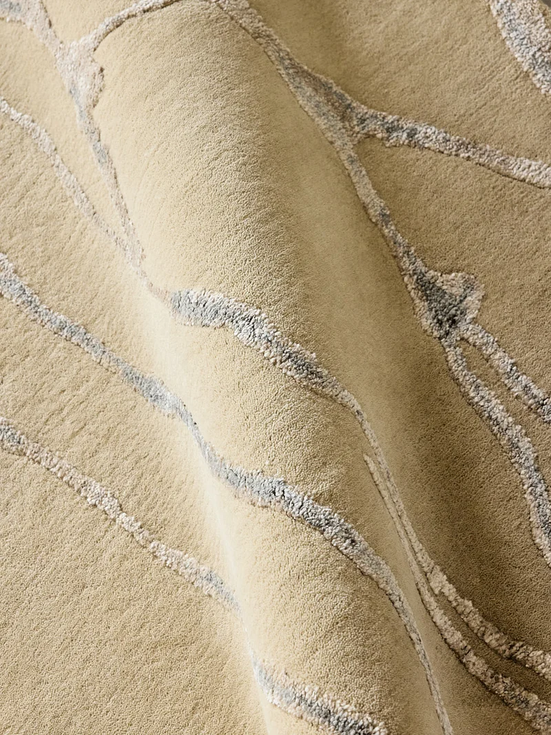 Tapis Craquel gris creme