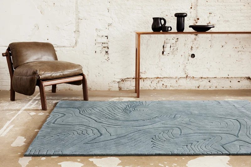Tapis Trip bleu nuage