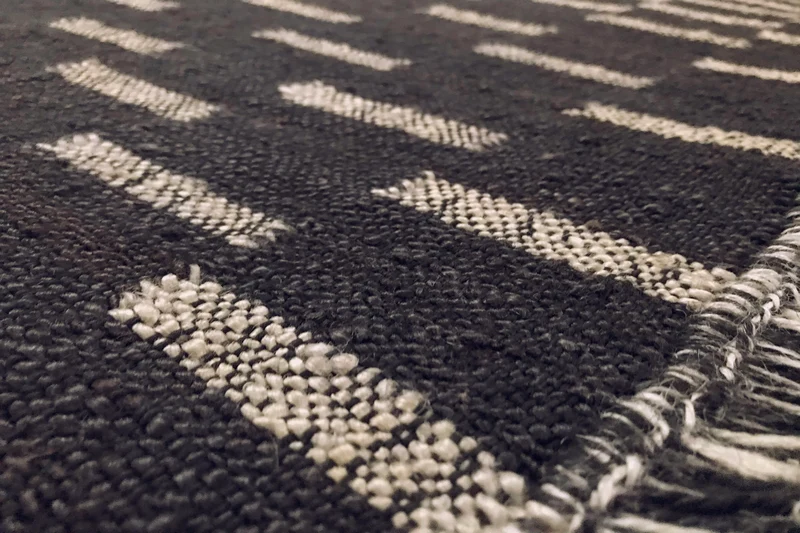 Tapis Vibration 2 noir&blanc