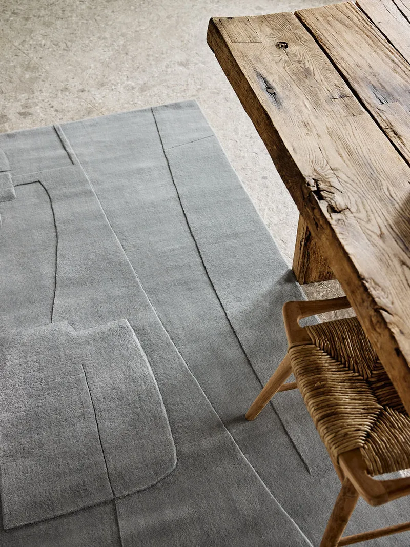 Tapis Bref gris bleuté