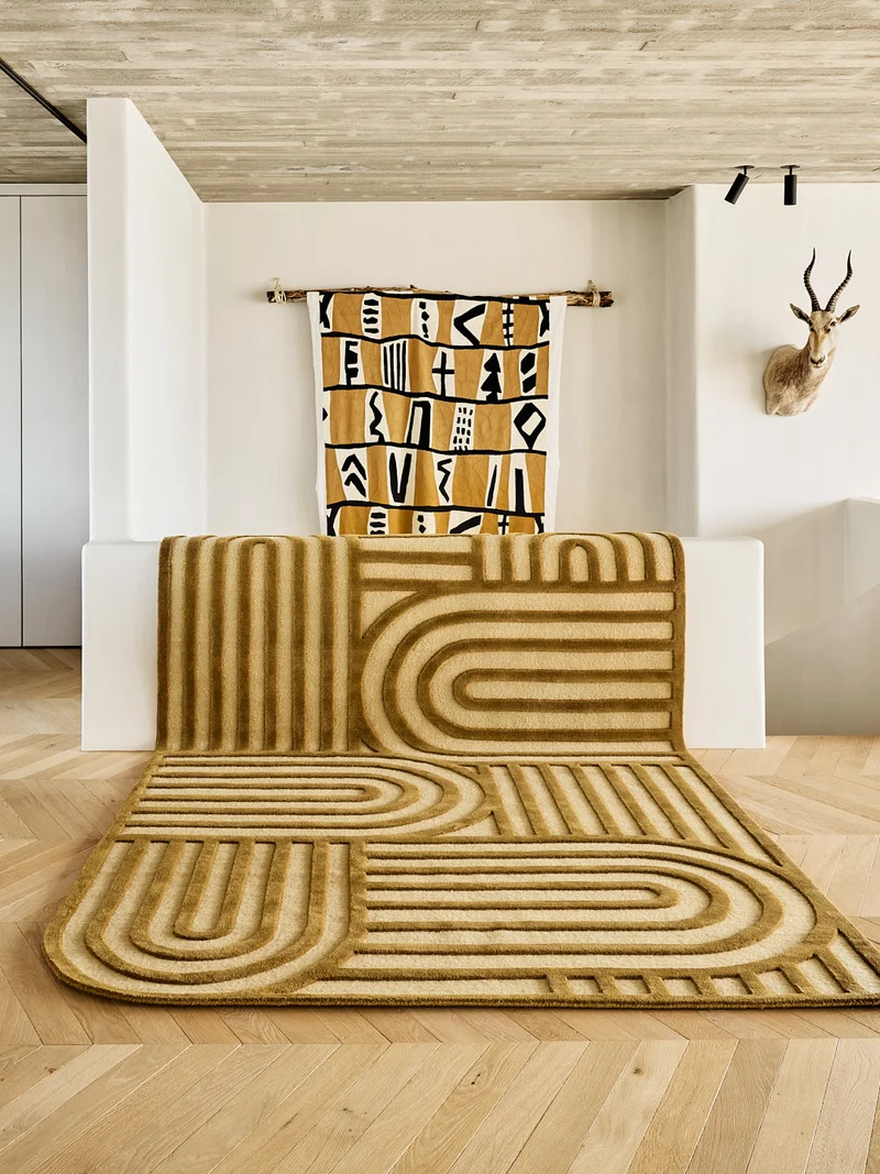 Tapis Nowee moutarde