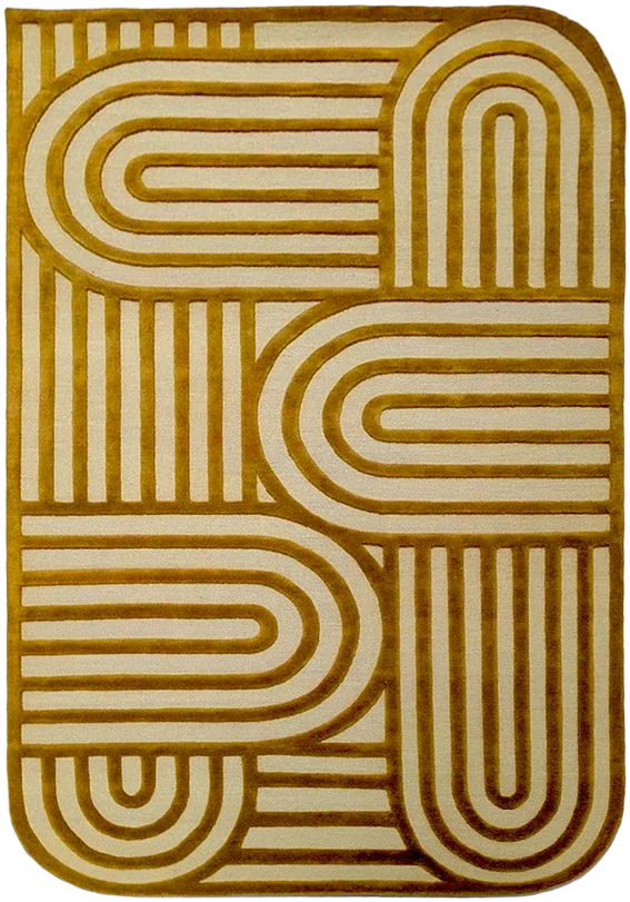 Tapis Nowee moutarde