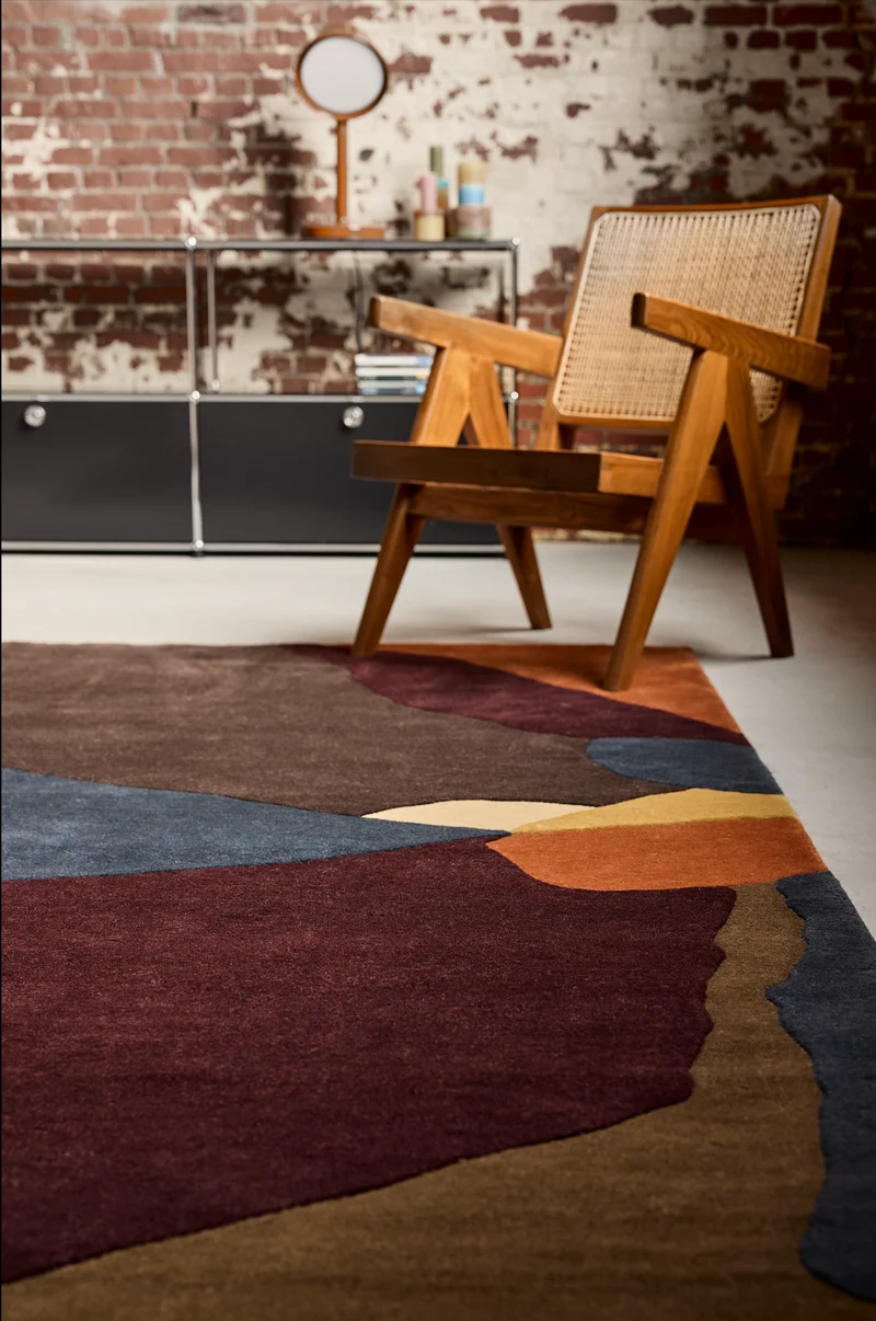 Tapis Maé bruni