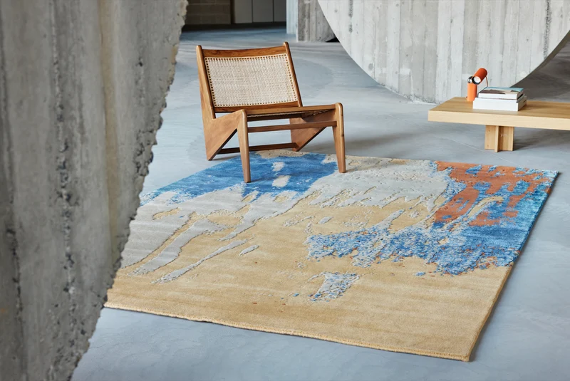 Tapis Swan jaune soleil