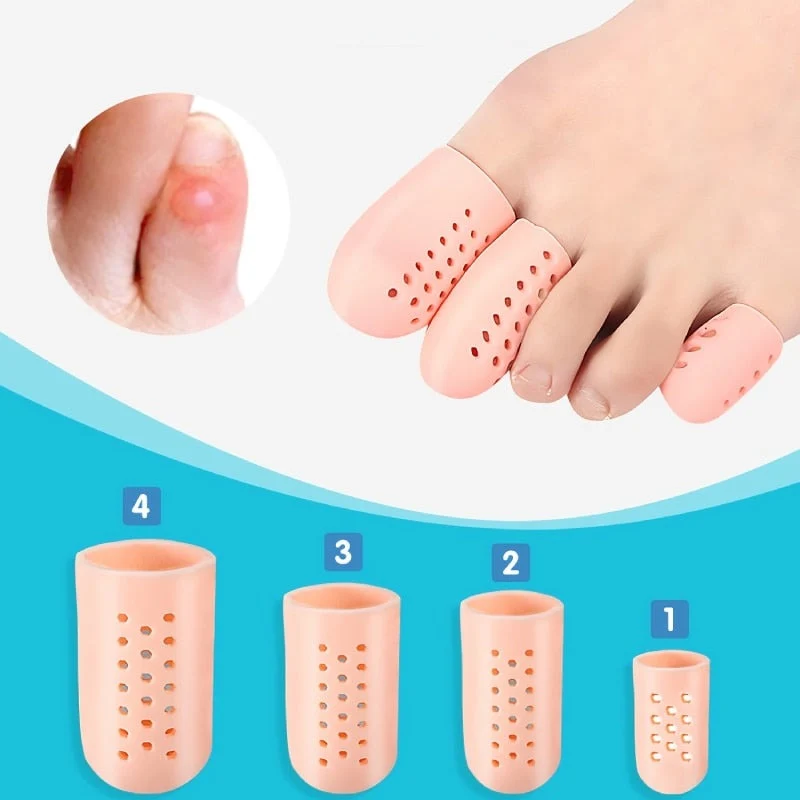4x Protèges orteils anti-friction en silicone réutilisables