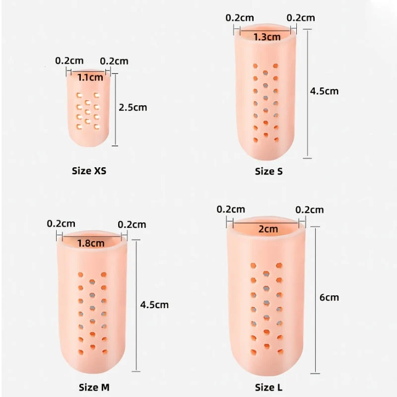 4x Protèges orteils anti-friction en silicone réutilisables