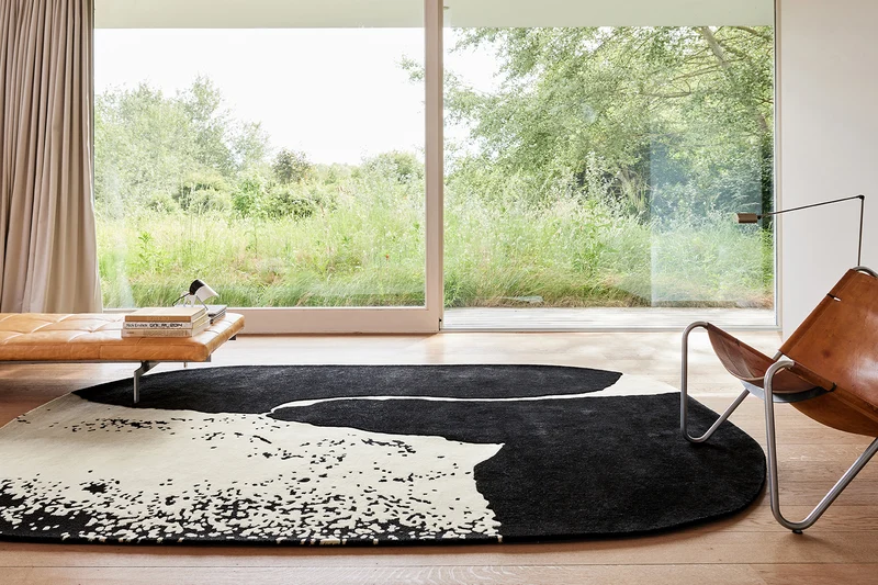 Tapis Akita écru ardoise