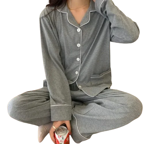 Pyjama boutonné en Coton Modal - Femme