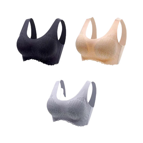 Lot de 3 Brassières Dentelle 5D sans couture