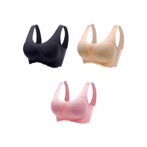 Lot de 3 Brassières Dentelle 5D sans couture