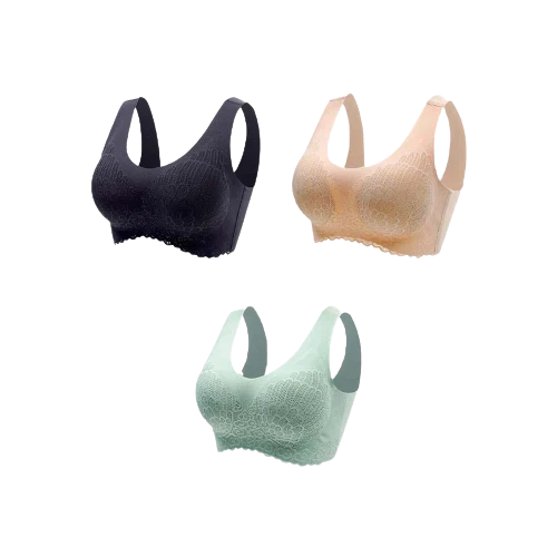 Lot de 3 Brassières Dentelle 5D sans couture