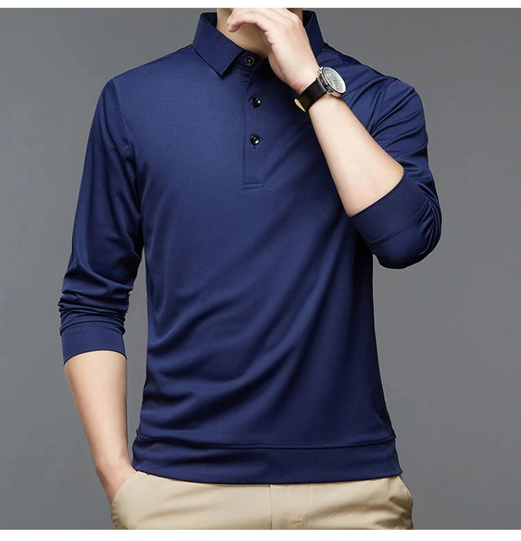 Polo en Coton Manches Longues