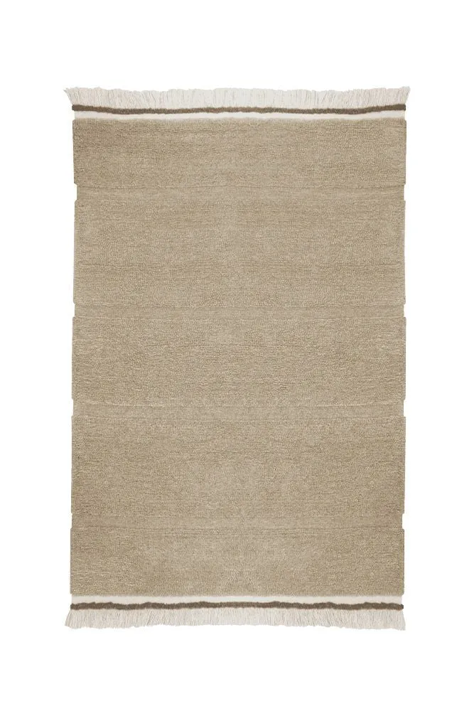 Tapis taupe 100% laine - plusieurs tailles