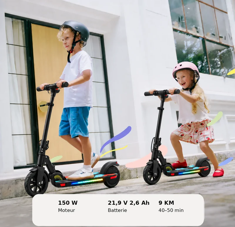 K4 Pro Trottinette électrique pliable pour enfants avec guidon réglable en hauteur