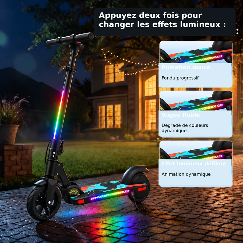 K4 Pro Trottinette électrique pliable pour enfants avec guidon réglable en hauteur