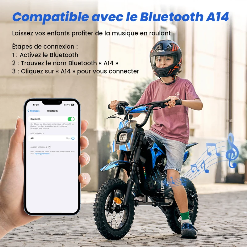 A14 Moto Électrique pour Enfants