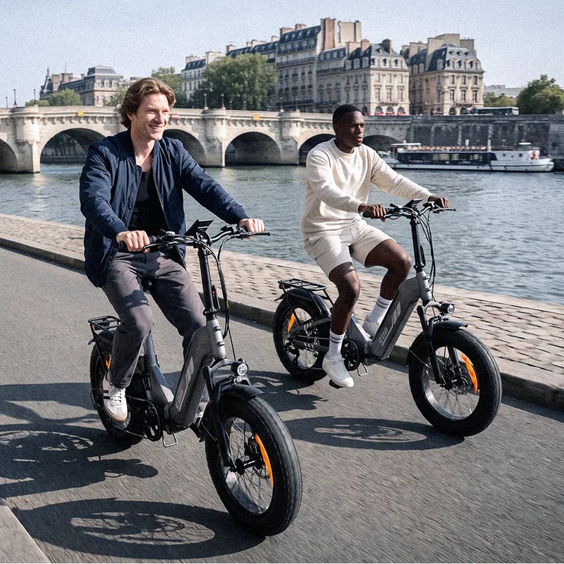 EB8 Vélo Électrique Tout-Terrain Pneus Larges - Autonomie 145km & Batterie Amovible