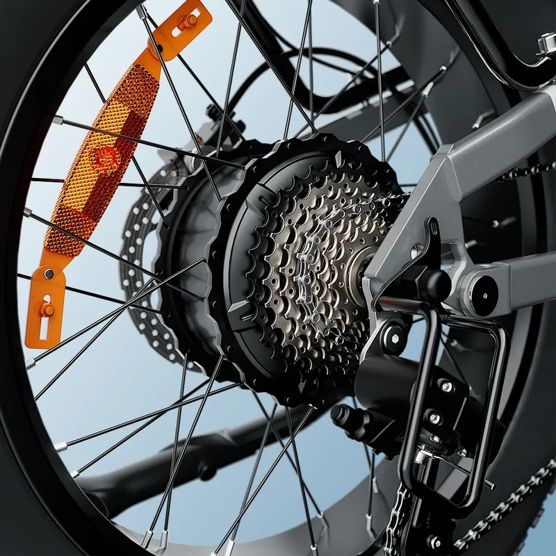 EB8 Vélo Électrique Tout-Terrain Pneus Larges - Autonomie 145km & Batterie Amovible