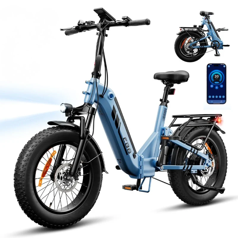 EB8 Vélo Électrique Tout-Terrain Pneus Larges - Autonomie 145km & Batterie Amovible