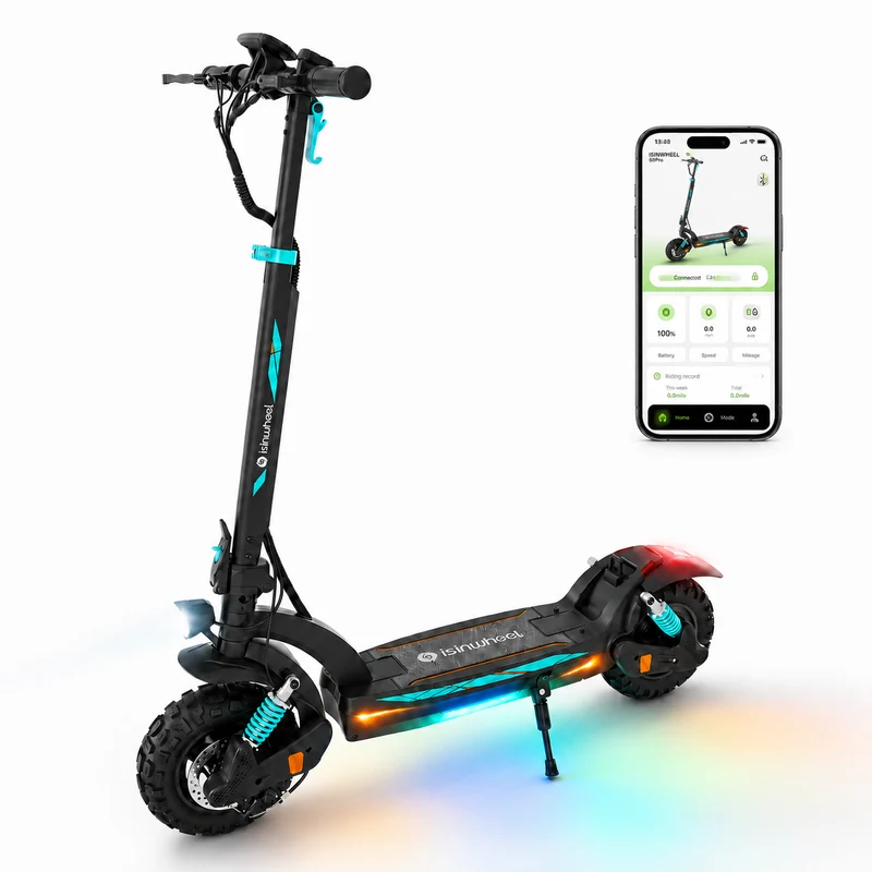 isinwheel® GT2 Pro Trottinette Électrique Tout-Terrain 1200W