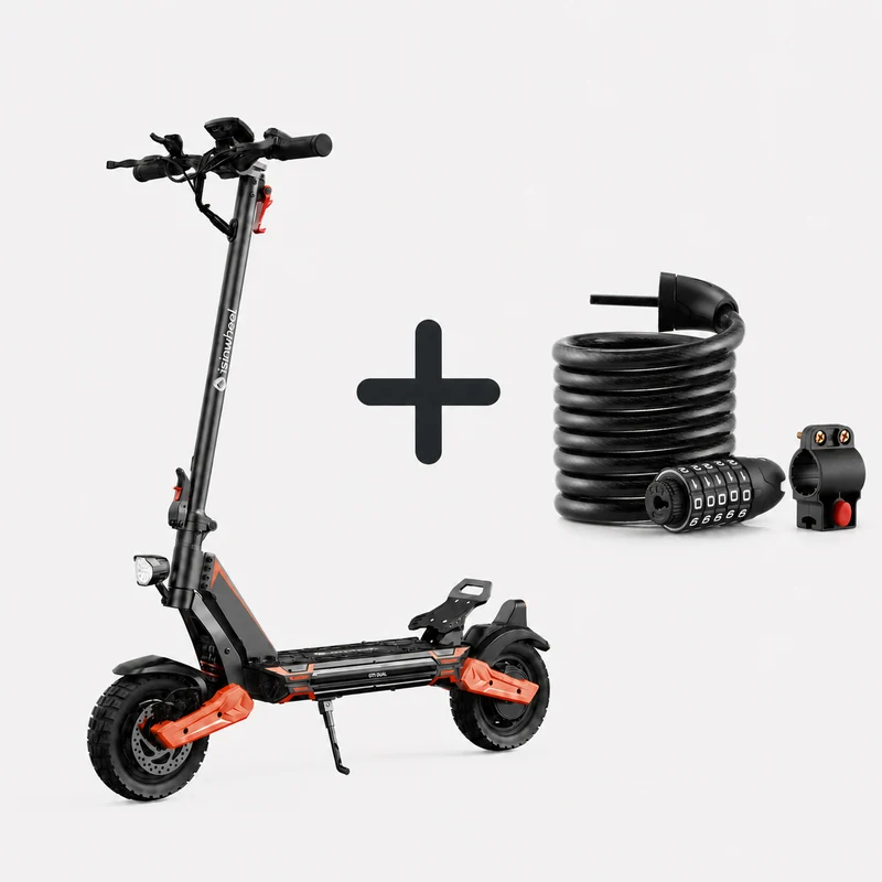 isinwheel GT1 DUAL Trottinette électrique tout-terrain à double moteur 1600W