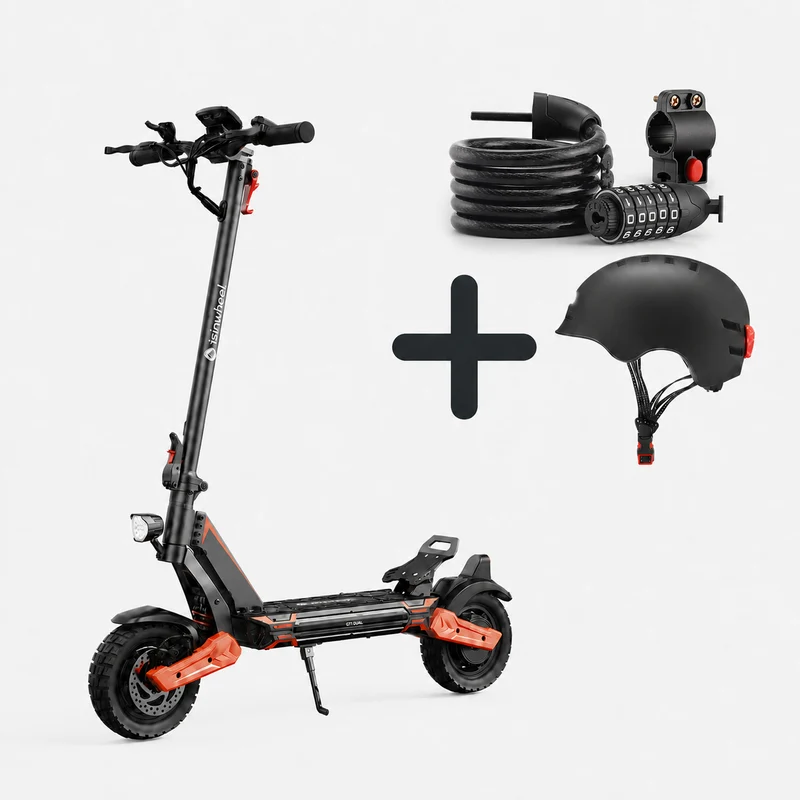 isinwheel GT1 DUAL Trottinette électrique tout-terrain à double moteur 1600W