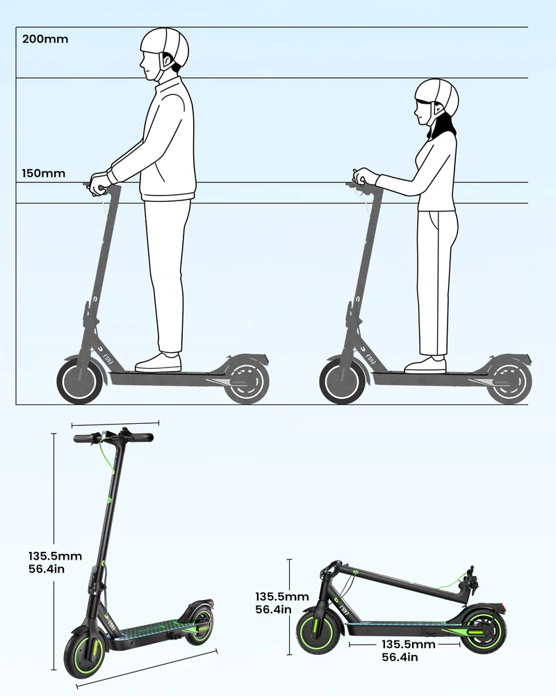 isinwheel® S9 Trottinette électrique 350W