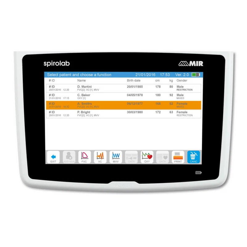 Spirometro Mir New Spirolab Touchscreen