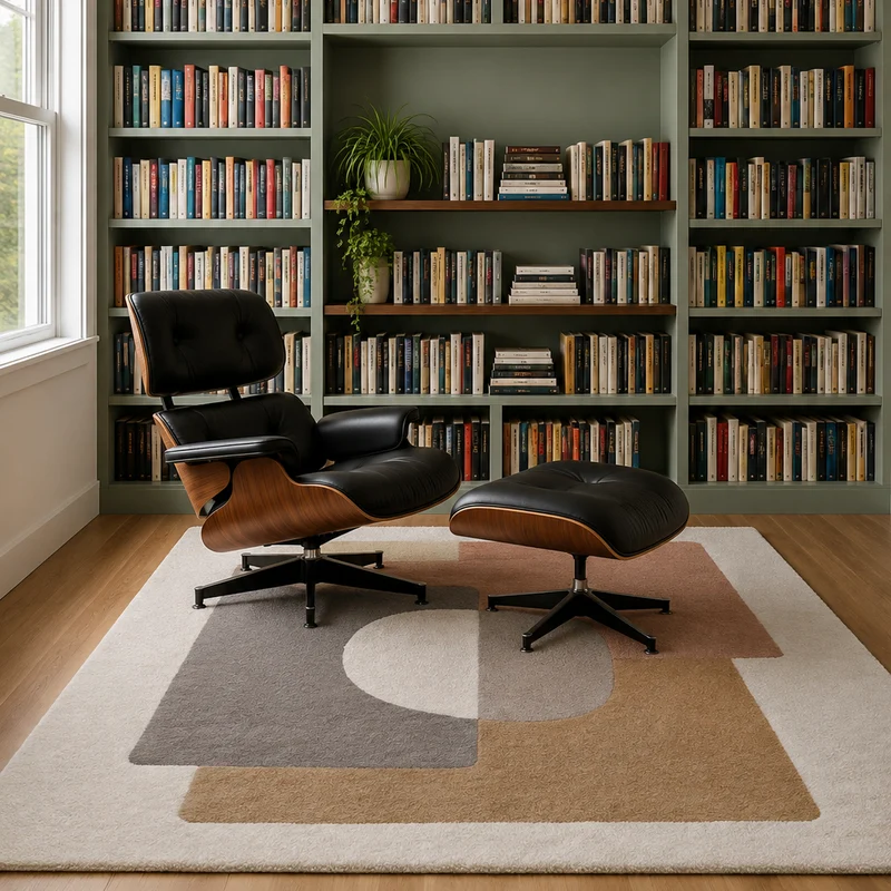 Tapis corail Bauhaus