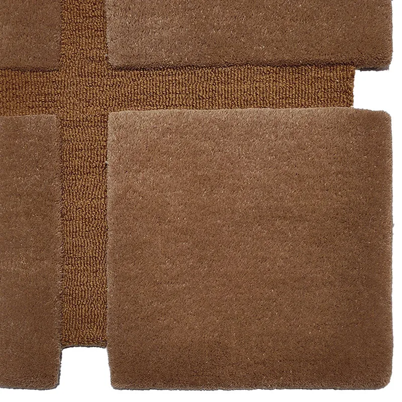 Tapis Damier cannelle
