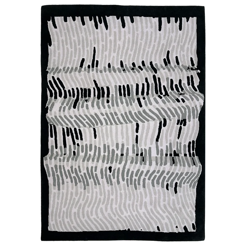 Tapis noir et gris Ether