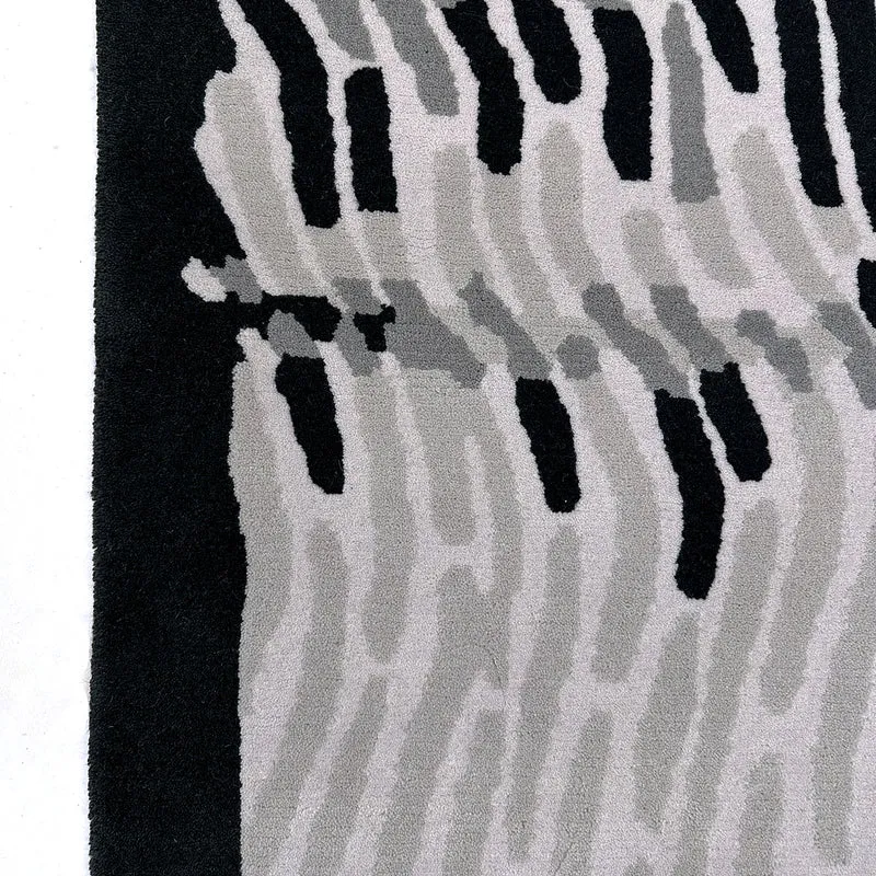 Tapis noir et gris Ether