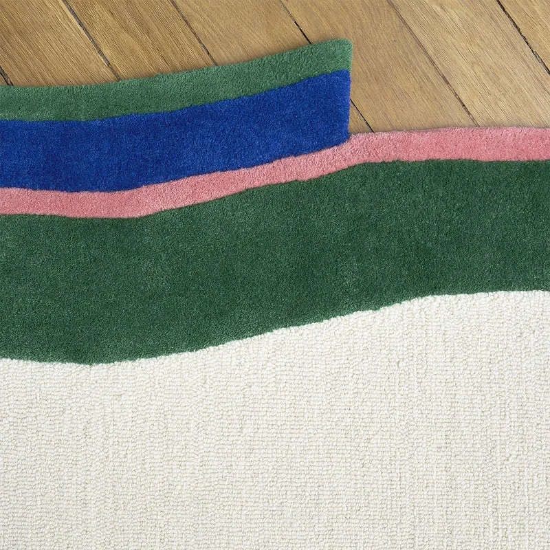 Tapis bleu Ruban