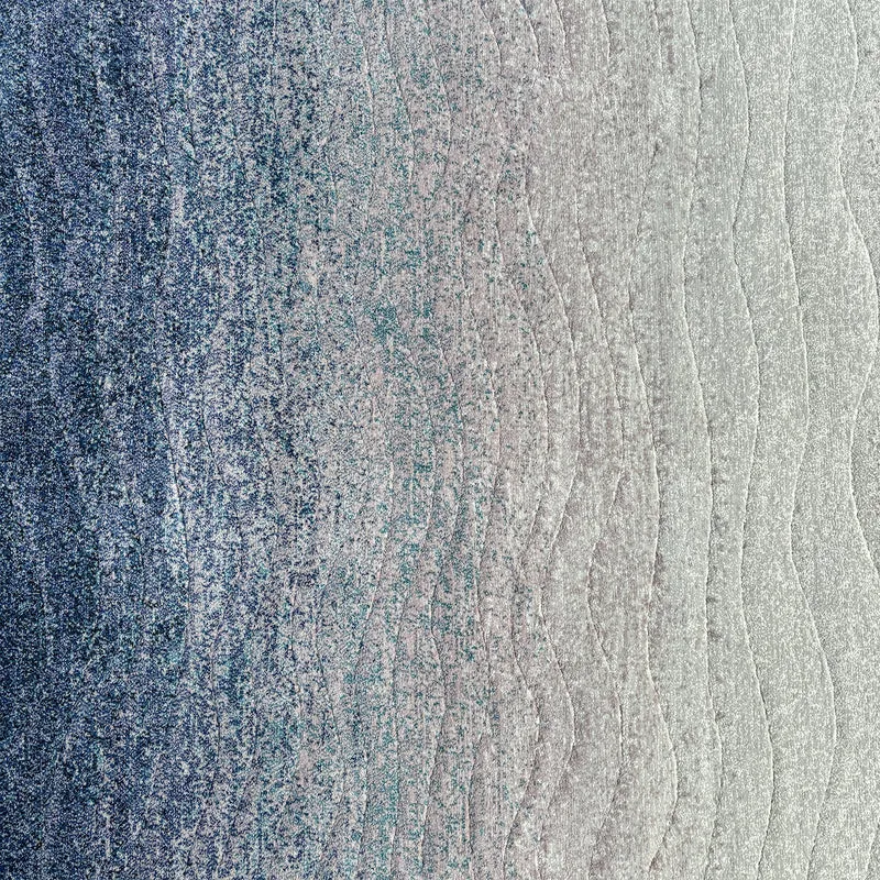 Tapis bleu Waves