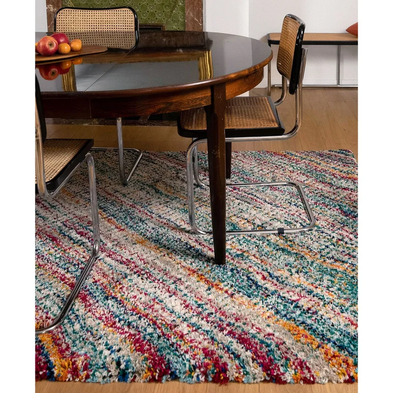 Tapis multicolore Diffraction avec frange
