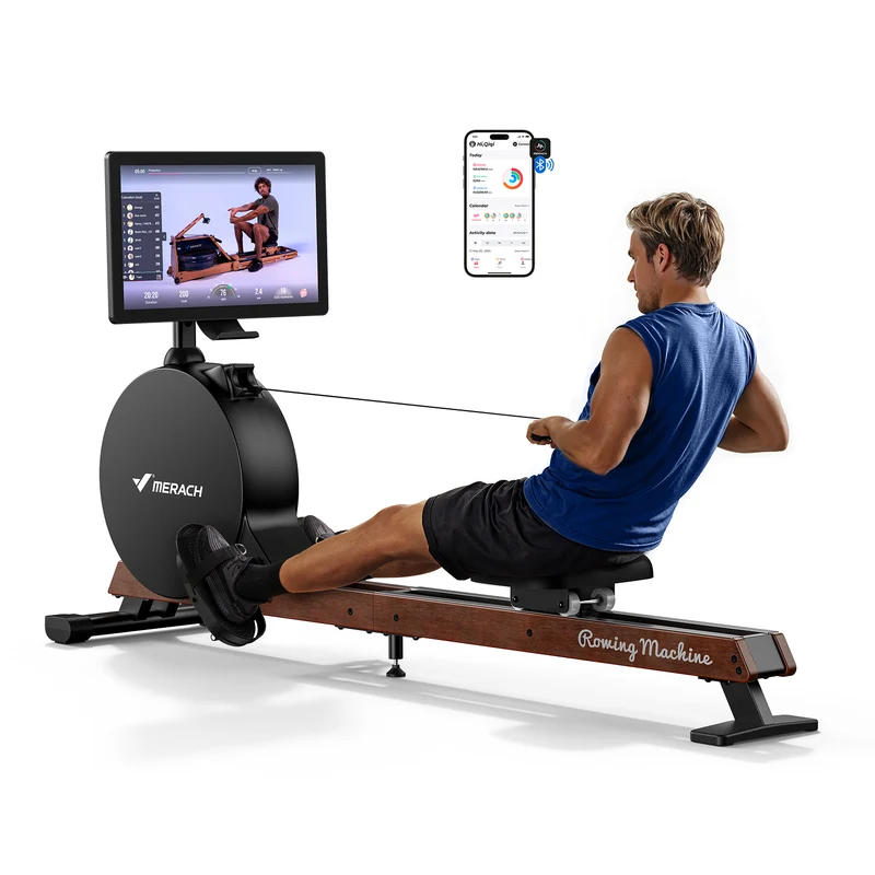 Merach Q3 Aura Rowing Machine with Rotating Screen