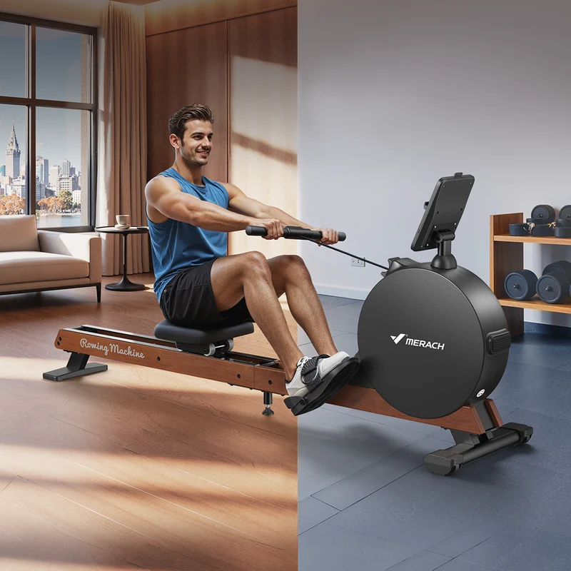Merach Q3 Aura Rowing Machine with Rotating Screen