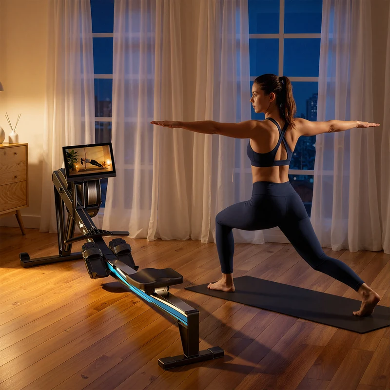 Merach R50 Aura Air Rowing Machine with HD Screen
