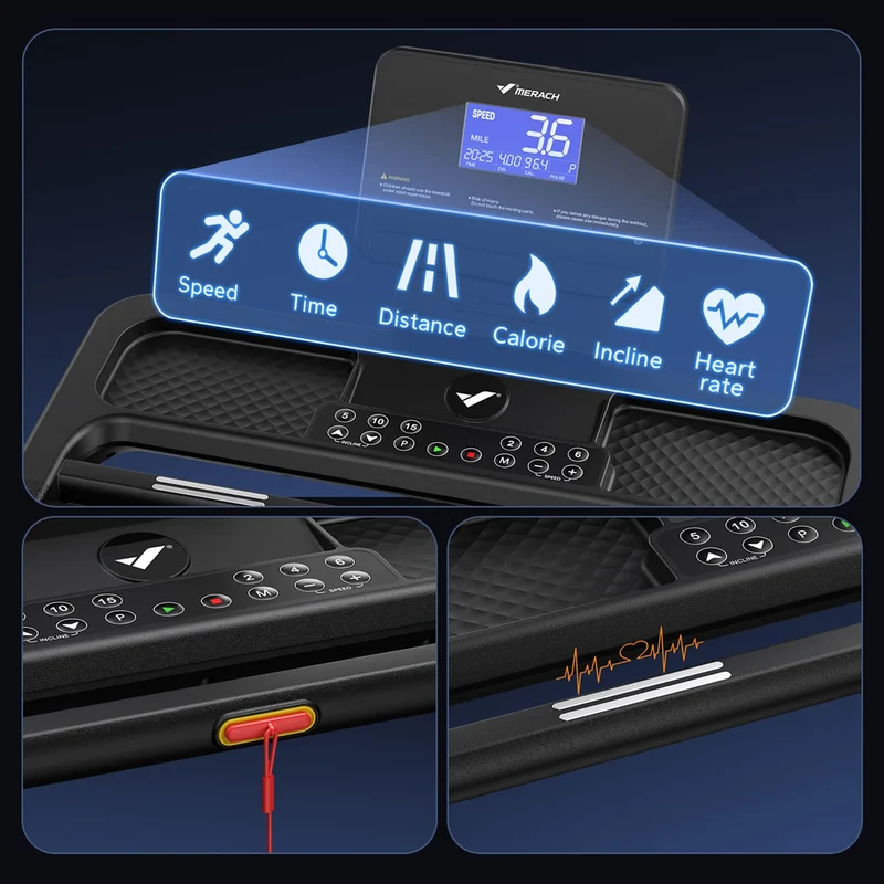 Merach T31B1 Treadmill with 18% Auto Incline