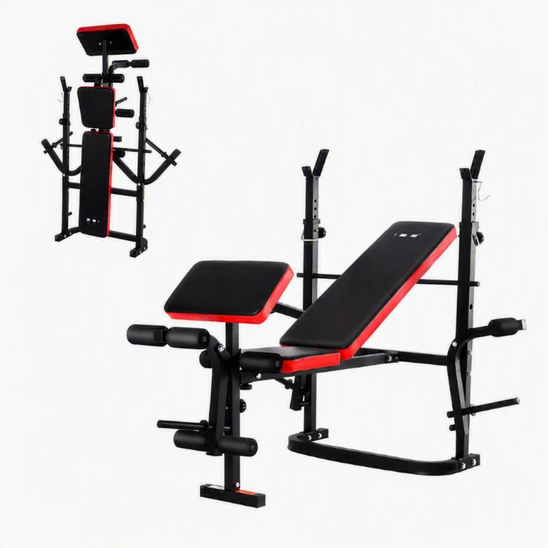 Banc Musculation Complet SYNERFIT, Pliable&Inclinable, Developper Coucher, Multifonction Réglable modèle ISE-FIT