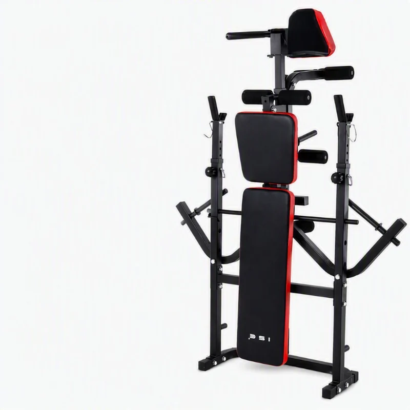 Banc Musculation Complet SYNERFIT, Pliable&Inclinable, Developper Coucher, Multifonction Réglable modèle ISE-FIT