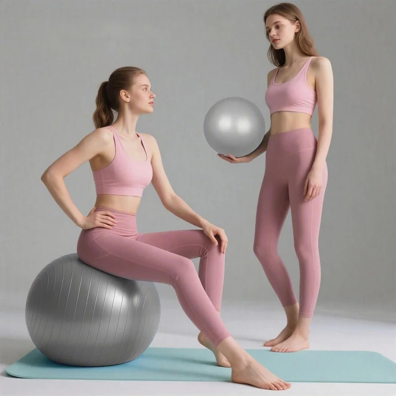 Ballon de Gymnastique Fitness Anti-éclatement Synerfit Ø65cm -pour Sport, Yoga, Pilates, Grossesse et l'accouchement Anti-Explosive Ultra-épaisse avec Pompe Pied Gonflable couleur Gris