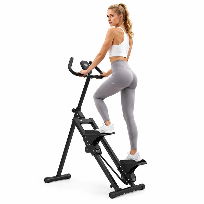 Stepper d'escalier Pliable SYNERFIT avec Écran LED Résistance Réglable, Pédales Antidérapantes Charge Maximale 120 kg, modèle CLIMBER-FIT couleur Noir