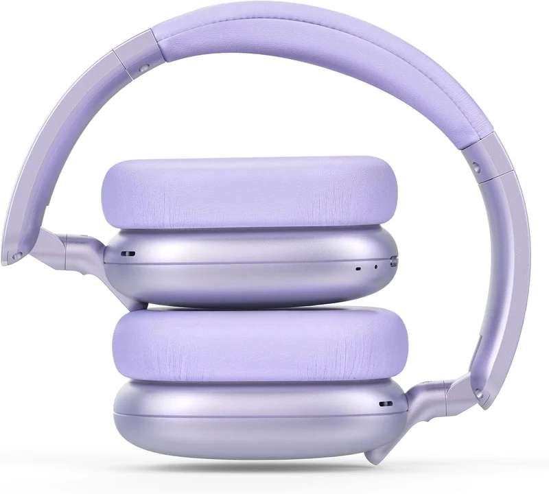 Casque Audio sans Fil édition FUNKY à réduction Active du Bruit, Version Bluetooth 5.4 , Design Pliable léger, Oreillettes Confortables avec Basses Profondes, avec Micro couleur violet
