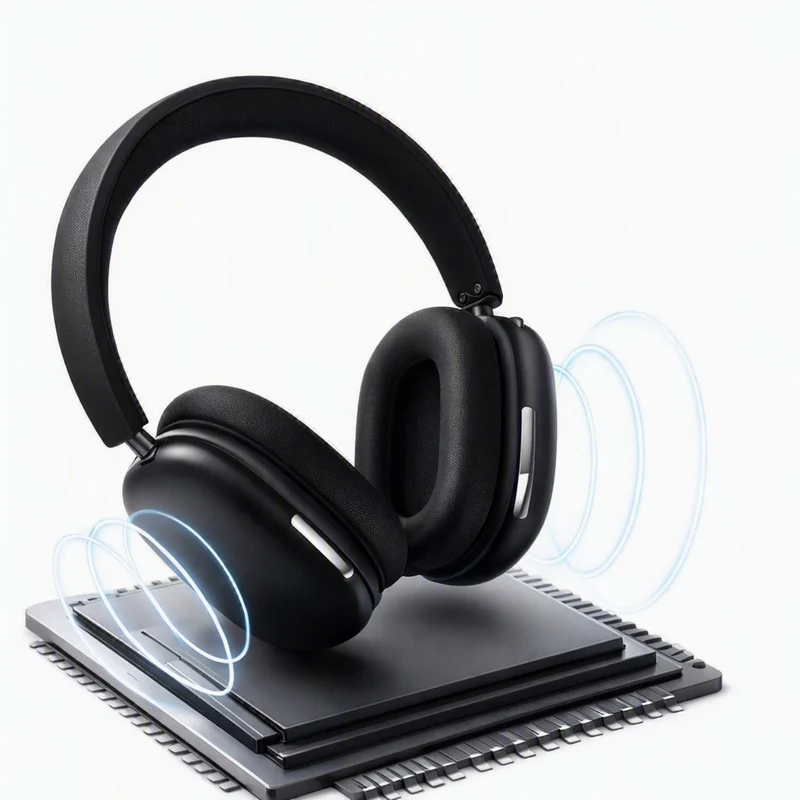 Casque Audio sans Fil édition FUNKY à réduction Active du Bruit, Version Bluetooth 5.4 , Design Pliable léger, Oreillettes Confortables avec Basses Profondes, avec Micro couleur Noir