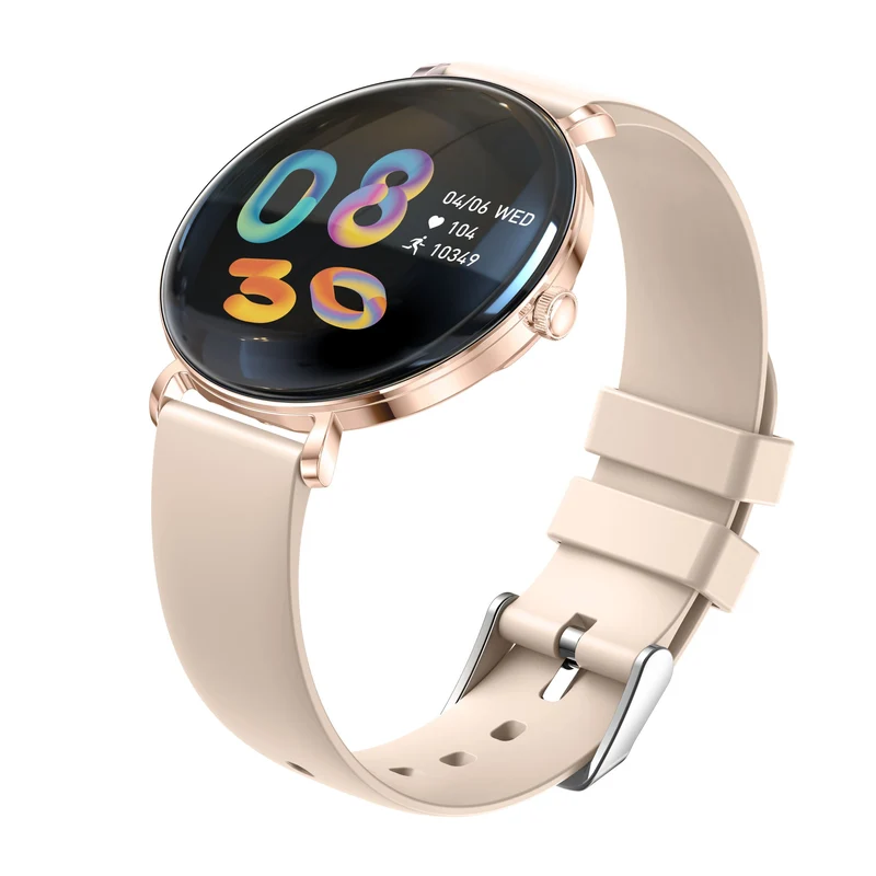 Montre connectée AMOLED- Edition ELITE écran tactile 1,43 pouces (avec bracelet silicone) couleur Rose