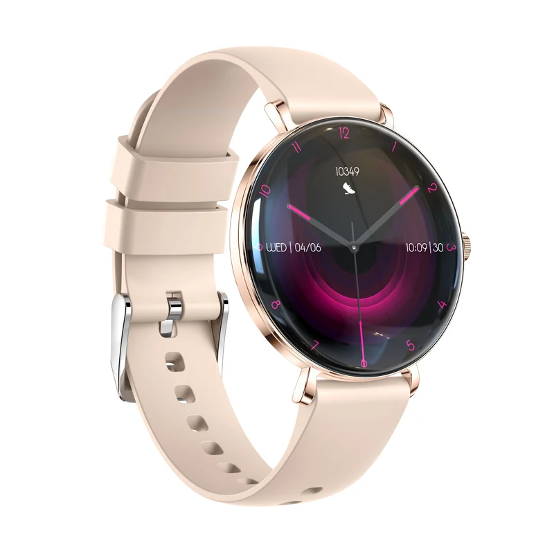 Montre connectée AMOLED- Edition ELITE écran tactile 1,43 pouces (avec bracelet silicone) couleur Rose