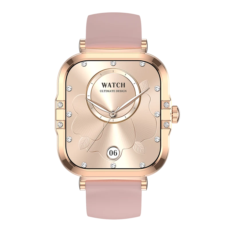 Montre connectée AMOLED- Edition Véga (avec bracelet silicone) couleur Rose